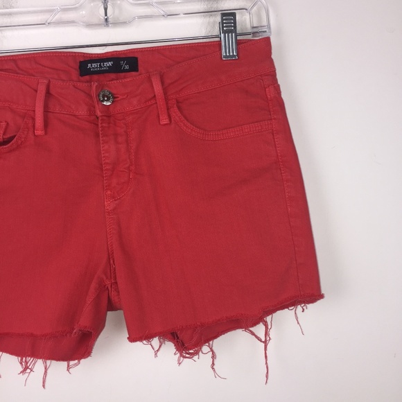 Just USA Juniors 11 Dark Salmon Orange Shorts - Picture 3 of 8